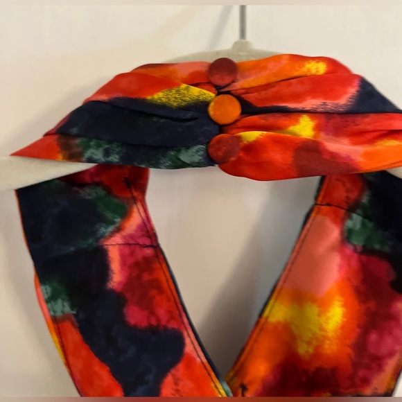 Cinq à Sept Trini Satin Floral Halter Neck Mini Wrap Dress, Size 2 - Picture 13 of 14